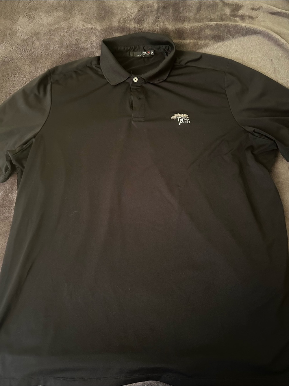 Torrey Pines RLX Ralph Lauren Black Polo